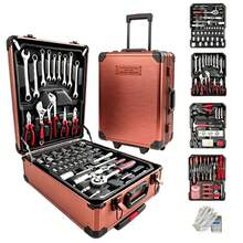 115/46pcs Professional Car Repair Tool Set: Portable Durable And Easy To Use Ratchet Wrench Set - Suitable For Car, Boat, Motorcycle Repair, Home Industrial Maintenance - Includes Carrying Case - Multi-color - View 1