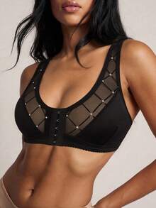 Women's Shiny Fabric Comfortable Underwear - Black - View 5