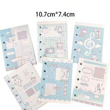 1 Pack (60 Sheets) M5 Angel Rabbit Planner Refill Paper, Highly Attractive Detachable 5-Hole Thickened Replacement Travel Notebook Loose-Leaf Paper - Multicolor - View 2