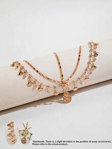 Girls' Luxury Head Chain, Fashion Bohemian Hair Accessory, Gold Hair Crown Headpiece Jewelry, Suitable For Back To School Season - Multicolor - View 9