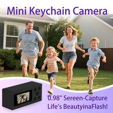 Mini Thumb Keychain Digital Camera 1080P HD Video Recorder 12MP Photo With 0.98 Inch Screen Portable Pocket Camera For Beginners With 32GB Card Compact Camera A Great Birthday Christmas Thanksgiving Gifts Portable Digital Camera - View 6