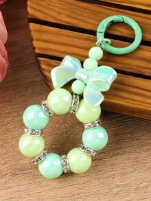 Bowknot Beaded Wrist Strap Bag Charm, Sweet Style Keychain, Creative Bag Decoration, Gift For Best Friends And Sisters, Party Prize - 2905 - View 5