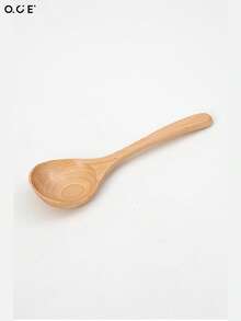 OCE Natural Beech Wood Wide Dinner Spoon, Solid Wood Table Spoon, Smooth Wooden Utensil For Home Kitchen - View 7