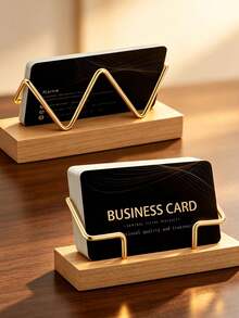 Large Capacity Business Card Holder Portable Business Card Display Stand Non Slip Stand Storage Rack To Work Coffee Bar Station Office Supplies Household Items Room Home Bathroom Kitchen Bedroom House Decor Cruise Essentials Car Desk Accessories - Multicolor - View 2