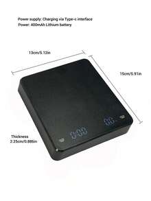 SEAGO LED Smart Pour-Over Coffee Electronic Scale, TYPE-C Fast Charging. Dual Display For Timer And Weight, Four-Corner Anti-Slip Pads, Stable And Non-Slip. 3kg Capacity, 0.1g Precision, Suitable For Pour-Over Coffee, Kitchen Baking, Ingredient Weighing, Multi-Function Food Kitchen Scale - Multicolor - View 10