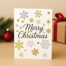 5pcs Winter Snowflake Glitter Stickers, Self-Adhesive Snowflake Decor, Christmas Scrapbooking Stickers, Suitable For Winter Envelopes, Gift Wrapping, Party Favors, Greeting Card DIY Crafts - Multicolor - View 7
