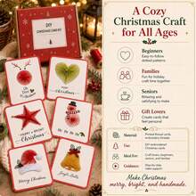 Merry Bright Christmas DIY Kit For A Christmas Card Featuring String Art, String Art Craft Set For Adults, Holiday Christmas Tree, Star And Snowman Decorations, Handmade Seasonal Home Decor - Christmas Card - View 8