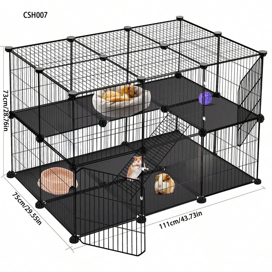 Pet Fence Hamster Cage Indoor Small Animal Protective Barrier Modular Design