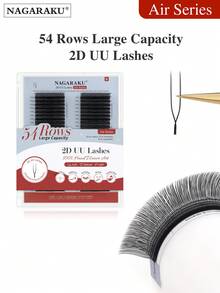 NAGARAKU 54-Row U-Shaped YY 2D UU Handmade Woven Premium Soft Lightweight Natural-Look False Eyelashes, Eyelash Extension Supplies, Makeup Mesh Cross-Style Faux Lashes - View 5