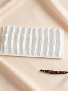 10-Cavity Vanilla Pod Silicone Mold Non-Stick Baking Pan For Mousse Cake Pastry Dessert Candy Jelly Pudding Chocolate DIY - White - View 8