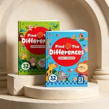 32-Page Children's Spot The Difference Activity Book (Basic & Advanced) | Logic Puzzles, Matching & Memory Games, Suitable For Children 3+ | Birthday, Easter And Children's Day Gift For Boys And Girls - Multicolor - View 1