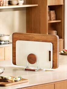 1/2pcs Multi-Functional Kitchen Storage Rack, Can Hold Pot Lids, Spoons, Spatulas And Other Kitchen Utensils, Pot Lid Storage Rack, Plate Storage Rack, Kitchen Utensil Storage Rack, Suitable For Cabinets And Countertops, With Non-Slip Base, Non-Slip And Oil-Resistant Easy To Clean, Keeps Countertop Dry, Kitchen Supplies, Decor, Home Essentials - Multicolor - View 3