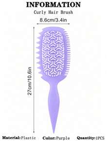 Curl Defining Hair Brush With Brush Cleaning Claw, Detangling Styling Comb For Curly Wavy Hair, Vent Design With Flexible Pins, Wide Tooth Side & Pointed Tail Handle, Wet And Dry Hair Styling Tool For Daily Hair Care And Curl Definition - Multicolor - View 8