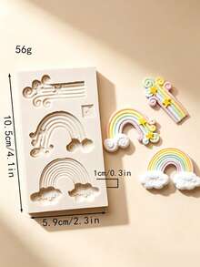 Hot Air Balloon Cloud Silicone Mold Non-Stick Fondant Candy Chocolate Baking Tool For Cake Decoration DIY,Cupcake Topper, Soap, Candle - Beige - View 12