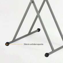Mesa Plegable Ajustable 76x49 cm con 8 Niveles de Altura, Mesa Auxiliar Multiusos Resistente para Hogar, Jardín, Lavandería, Interior y Exterior, Mini Escritorio Portátil - Blanco - Ver 7