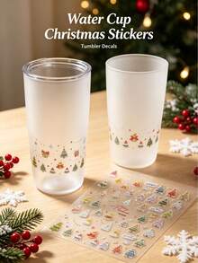 2pcs Colorful Fresh Christmas Tree Pattern Decorative Stickers With Tweezers, Self-Adhesive, Exquisite Atmosphere Stickers, Can Be Freely Assembled And Matched, Suitable For Holiday Gift Box Decoration, Shell, Phone, Laptop, Card, And Other Item Exterior Decoration - Colorful Christmas Tree - View 5