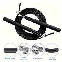 1pc Adjustable Length Professional Speed Jump Rope, Lightweight And Portable, Space-Saving Storage, Smooth Rotation Without Tangling, Suitable For Daily Fitness, Physical Enhancement, Strength Training, Full Body Shaping, Unisex For All Ages, Applicable For Indoor Home Exercise, Outdoor Morning Workout, School Physical Training, Leisure Weight Loss Sports And More, Simple And Practical Sports Essential, Easy Workout Anytime And Anywhere - Multicolor - View 17