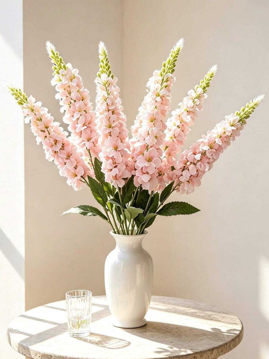 3/5/10/25pcs Artificial Non-Flocked Delphinium, Hyacinth, Suitable For Wedding, Engagement, Home, Outdoor Party Floral Arrangement And Tabletop Decoration - Multicolor - View 1