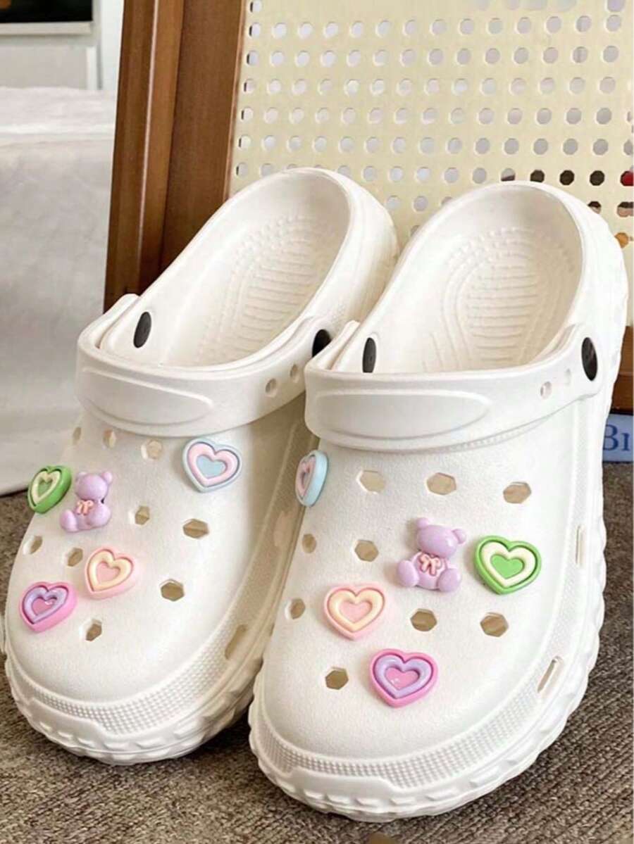 Summer Korean Ins-Style Beach Sandals, EVA Student Soft Bottom Casual Comfortable Lightweight Slip-On Slippers - White - View 1