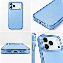 Applicable To Apple 18 Pro Max 17 Pro Max Shiny Transparent Phone Case, Cherry Red, Light Blue, Luxury Shiny Starry Sky Pattern, Unisex - Starry Sky - Light Blue Single Case - View 5