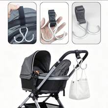 Baby Stroller Hooks Double Hooks Stroller Accessories Solid Color Stroller Accessories Bicycle - Multicolor - View 2