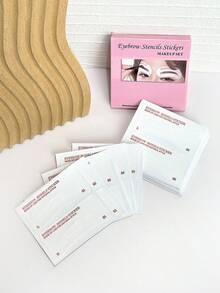 24pcs/Box Disposable Eyebrow Stencils Set, Assorted Multi-Shape Eyebrow Guide Stickers, Easy Eyebrow Shaping Tool Suitable For Makeup Beginners, Hygienic And Portable Makeup Accessory Suitable For Travel And On-The-Go Touch-Ups - Multicolor - View 2