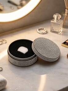 Kệ đựng mỹ phẩm nhiều ngăn đính đá rhinestone sang trọng, giá để cọ trang điểm để bàn có ngăn kéo, kệ lưu trữ mỹ phẩm phân ngăn đa năng, thiết kế đá rhinestone lấp lánh cho bàn trang điểm đựng son môi, chì kẻ mày, bông phấn, dung tích lớn phân loại gọn gàng, vẻ ngoài đính đá bling tinh tế, trang trí bàn trang điểm phòng ngủ, quà tặng nữ tính, có thể đựng cọ trang điểm, kẹp mi, phấn mắt, trang sức và vật dụng nhỏ, chống bụi và ngăn nắp, phong cách Ins - Nhiều màu - Xem 9