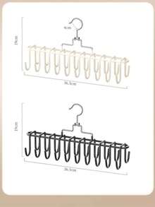 1/2pcs---20-Hook Multi-Function Hanger 5pcs, 360° Rotating Multi-Purpose Wardrobe, Balcony, Doorway Storage Rack, Closet, Space-Saving Heavy Duty Organizer, Sturdy Hooks For Coats Towels Bags, Entryway Laundry Dorm, Mother's Day Father's Day Gift - Multicolor - View 11