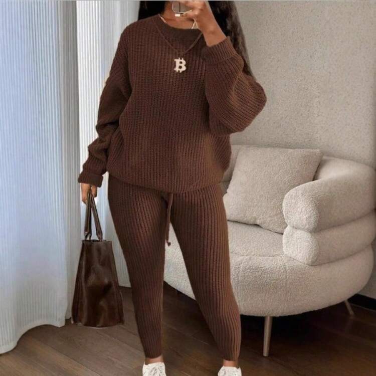 Women Two-Piece Outfits - Coffee - View 9