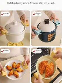 2pcs Silicone Pot Ear Covers, Insulating Handle Protectors For Earthenware Pots, Lids And Plates, Suitable For Christmas, Thanksgiving And Other Holidays - View 9