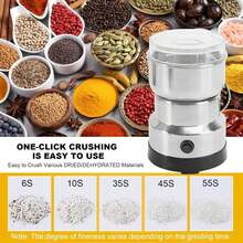 Quick Grinding USB Rechargeable Portable Coffee Bean Grinder, Electric Smash Machine, Multifunction Small Food Grinder, Grain Grinder, Suitable For Home, Office, Exquisite Christmas Birthday Kitchen Gift For Coffee Lovers - Silver - View 2