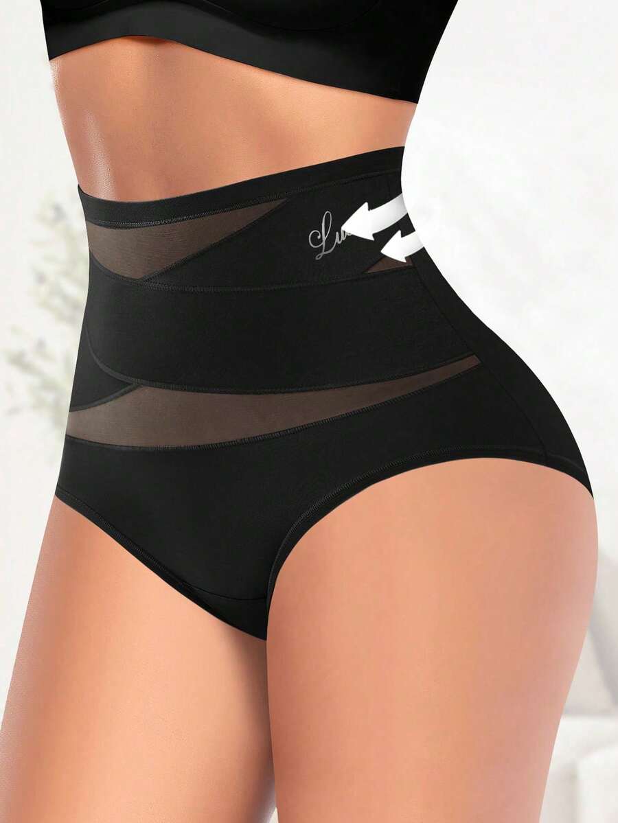 MIOTAN Women's High Waist Triangle Panties, Soft, Comfortable, Crisscross Design - Black - View 1