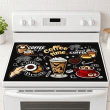 1pc Black Coffee Theme Printed Kitchen Drain Mat Table Mat, Coffee Time Coffee Cup Iced Coffee Coffee Bean Text Pattern Dining Table Mat, Coffee Machine Countertop Mat Bar Countertop Decor Mat, Home Kitchen Dining Room Coffee Corner Home Decor - Multicolor - View 6