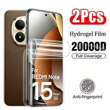 2 قطعة فيلم حماية شاشة هيدروجيل متوافق مع Redmi Note 15 4G/ Note 15 5G/ Note 15 Pro/ Note 15 Pro+ حماية شاشة ناعمة غير زجاجية عالية الوضوح شفافة TPU تغطية كاملة للشاشة - شفاف - مشاهدة 11