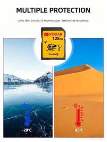 Kodak CD310 SD記憶卡 32G/64G/128G U1 A1 高速卡 全高清影片錄製 數位相機記憶卡 Class10 UHS-I 穩定耐用 - 查看 5