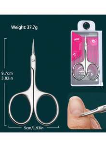 Professional Cuticle Scissors - High Precision Nail Trimmer For Dry Skin And Nails, Ergonomic Non-Slip Handle, Suitable For Eyebrow And Eyelash Grooming, Home And Salon Use - Multicolor - View 10