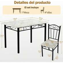 Dining Table & Chair Sets - Brown - View 9