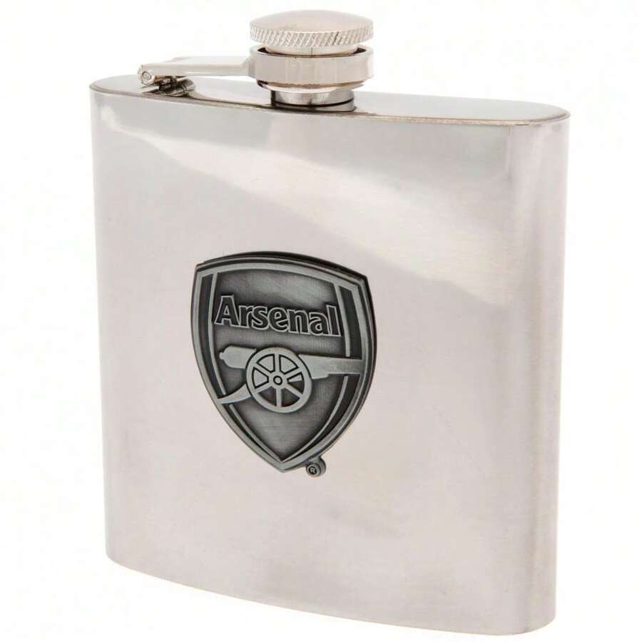 Arsenal FC Hip Flask - Silver - View 1