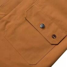 Timberland Jaket Windbreaker Kasual Pria Model Baru untuk Aktivitas Luar Ruangan, Kerah Lipat, Panjang Sedang - Mocha Brown - View 7