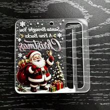1pc 2D Flat Hanging Acrylic Storage Ornament - Suitable For Christmas Tree Decoration With Hooks, Bill And Cash Holder, Graduation Gift, Back To School Gift, Tree Decoration, Acrylic Hanging Plaque For Savings Display - Acrylic Pendant - View 6