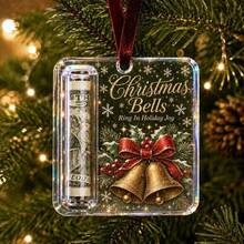 1pc 2D Flat Hanging Acrylic Storage Ornament - Suitable For Christmas Tree Decoration With Hooks, Bill And Cash Holder, Graduation Gift, Back To School Gift, Tree Decoration, Acrylic Hanging Plaque For Savings Display - Acrylic Pendant - View 9