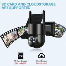 ZHXINSD Solar Security Cameras Wireless Outdoor, 2K Pan/Tilt 355 View Solar Powered WiFi Cameras For Home Security With AI Motion Detection, 2-Way Audio, IP65, SD/Cloud Storage - Black - View 9