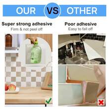 WalDecoo 4pcs/10pcs/20pcs Waterproof Self-Adhesive Checkerboard Tile Stickers, Removable Oil-Resistant Vinyl Wall Decals, DIY Kitchen Backsplash Bathroom Floor Wallpaper Home Renovation Decor - HB594 Apricot White Plaid - View 5