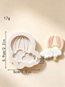 Hot Air Balloon Cloud Silicone Mold Non-Stick Fondant Candy Chocolate Baking Tool For Cake Decoration DIY,Cupcake Topper, Soap, Candle - Beige - View 11