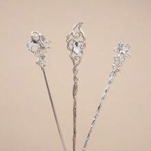 1/3pcs Women's Moonstone Star Hair Stick, Modern Minimalist Chinese Style Moon Hair Pin, Premium Feel Updo Hair Stick, Unique Head Accessory Suitable For Daily Wear - Multicolor - View 3