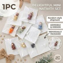 New 1 Set/1 Piece Christmas Nativity Scene Tin Box Set, Christmas Nativity Scene Set, Suitable For Holy Family, Statue Tin Box Set, Handmade Small Nativity Scene Set, Holiday Decoration, Gift For Friends - Multicolor - View 7