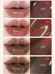 GIRLCULT Unreal Lip Glaze Loulan Series J830 Fire Glow, Kilap Tinggi dan Hasil Akhir Mengkilap, Melembapkan dan Tidak Lengket, Tekstur Jelly Ringan, Warna Dapat Dibangun, Cocok untuk Penggunaan Sehari-hari, Hadiah - J830 Cahaya Api - View 7