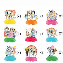 Cartoon Dog Themed Honeycomb Table Centerpieces, Table Decorations For Birthday Party, Dessert Table Ornaments For Party Decor Supplies - View 7
