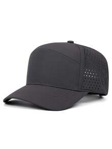 1pc Fashion Hollow Baseball Cap, Street Style Hip Hop Skateboard Hat, Outdoor Adjustable Decorative Sun Hat, Unisex Breathable Mesh Cap - Drip Hole - View 3