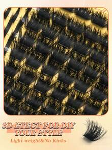 630pcs Mixed False Eyelash Book, D Curl, 5 Different Styles, Large Capacity, Customizable, Suitable For Beginners, Applicable For All Occasions, False Eyelash Book - C - View 3